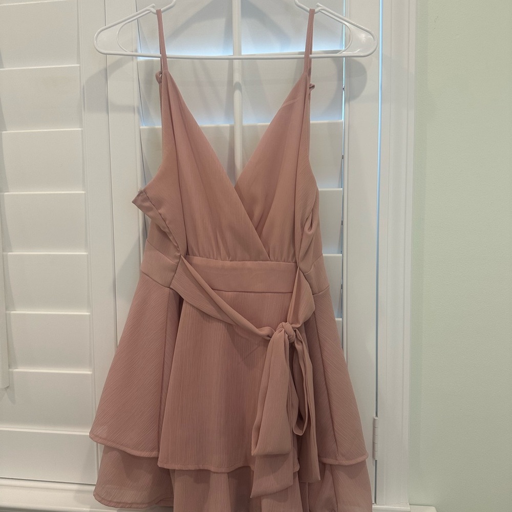 Altrd State Elegant Blush Pink Wrap Dress